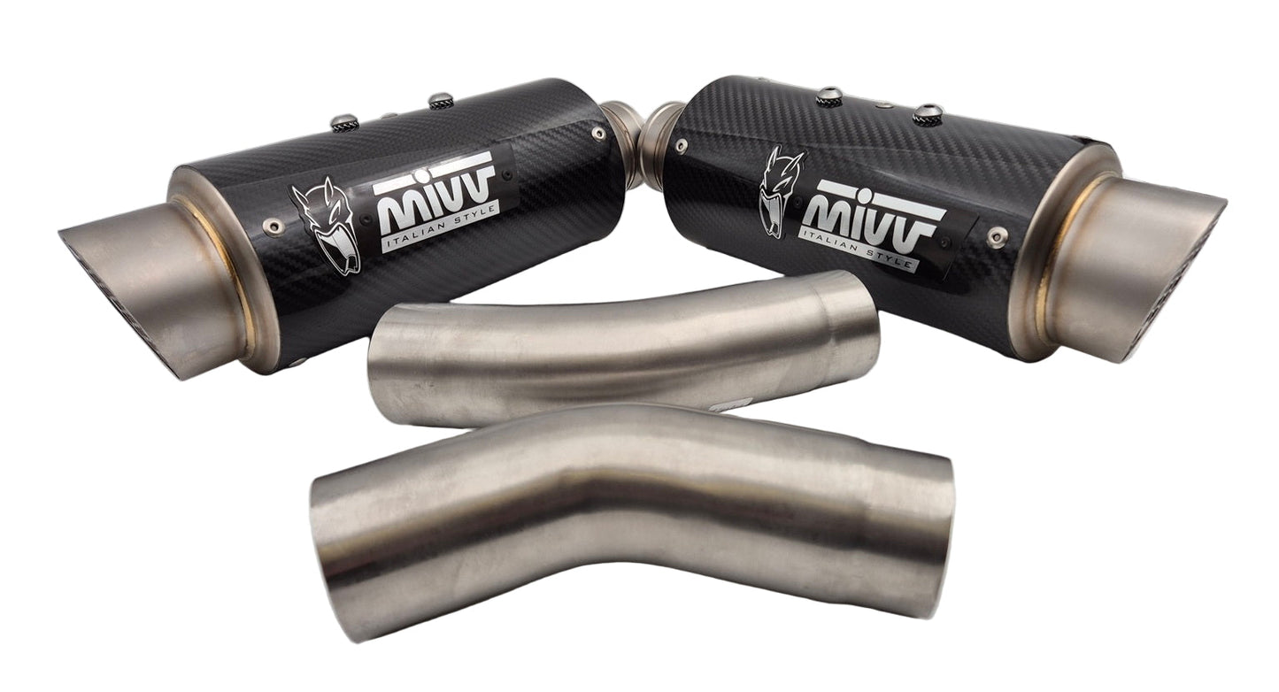 Mivv GP Pro demperset Ducati Scrambler 1100 overzichtfoto met linkpipes