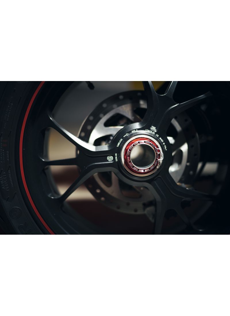 Rear Wheel Axle Nut left side Ducati Bicolore