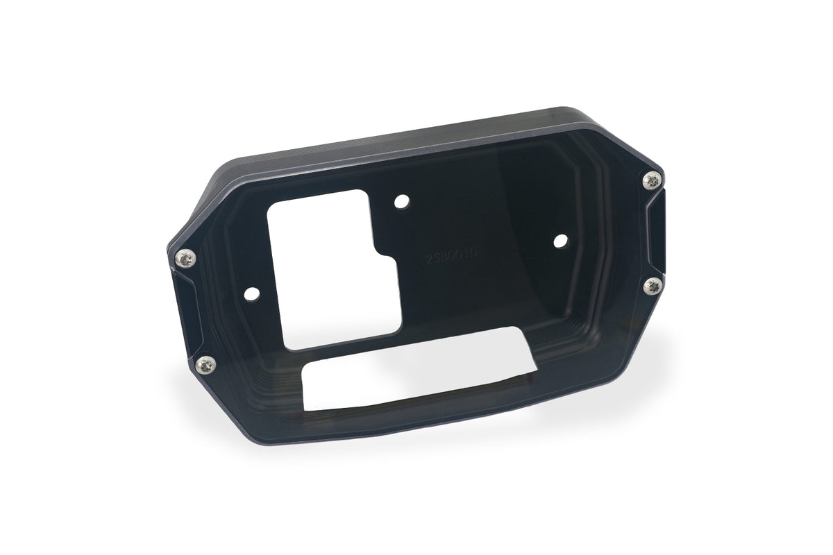 Voorkant van de zwarte CNC Racing dashboardbeschermer