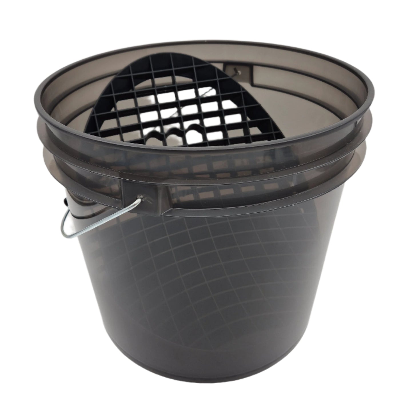 D Con Heavy Duty Dark Smoke Wheels Emmer 19L afgebeeld met zwarte Mitt Slide Wheels