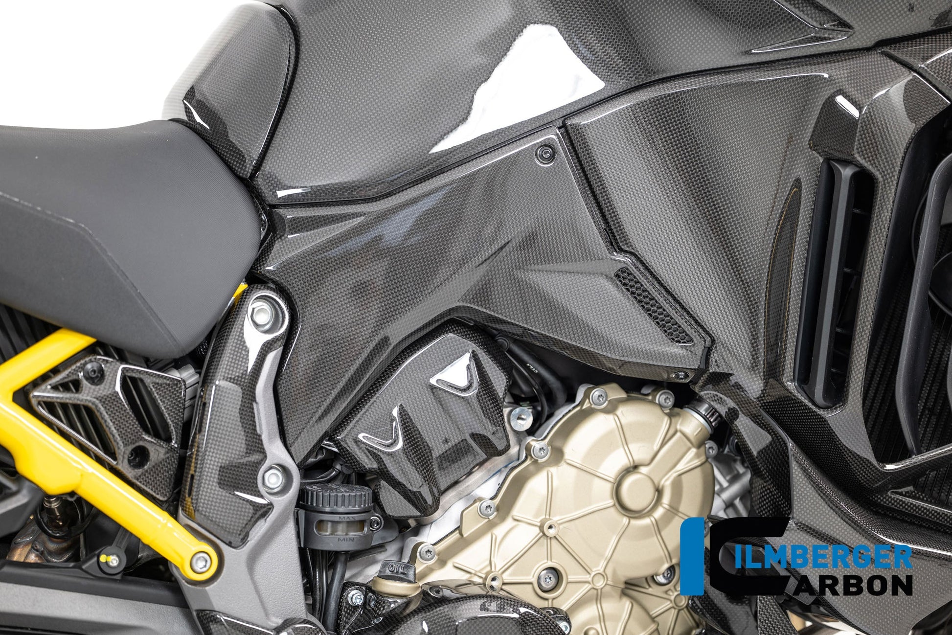 Bovenste framecover rechts glanzend carbon Ducati Multistrada V4 (2021-2024)