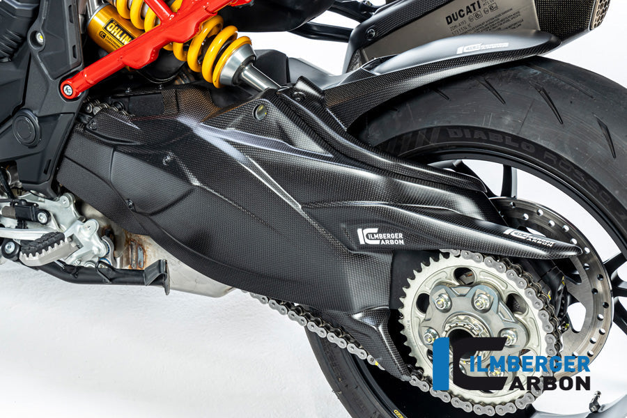 Matte Carbon Swingarm Cover with Chain Guard Ducati Multistrada V4 Pikes Peak (2025+)