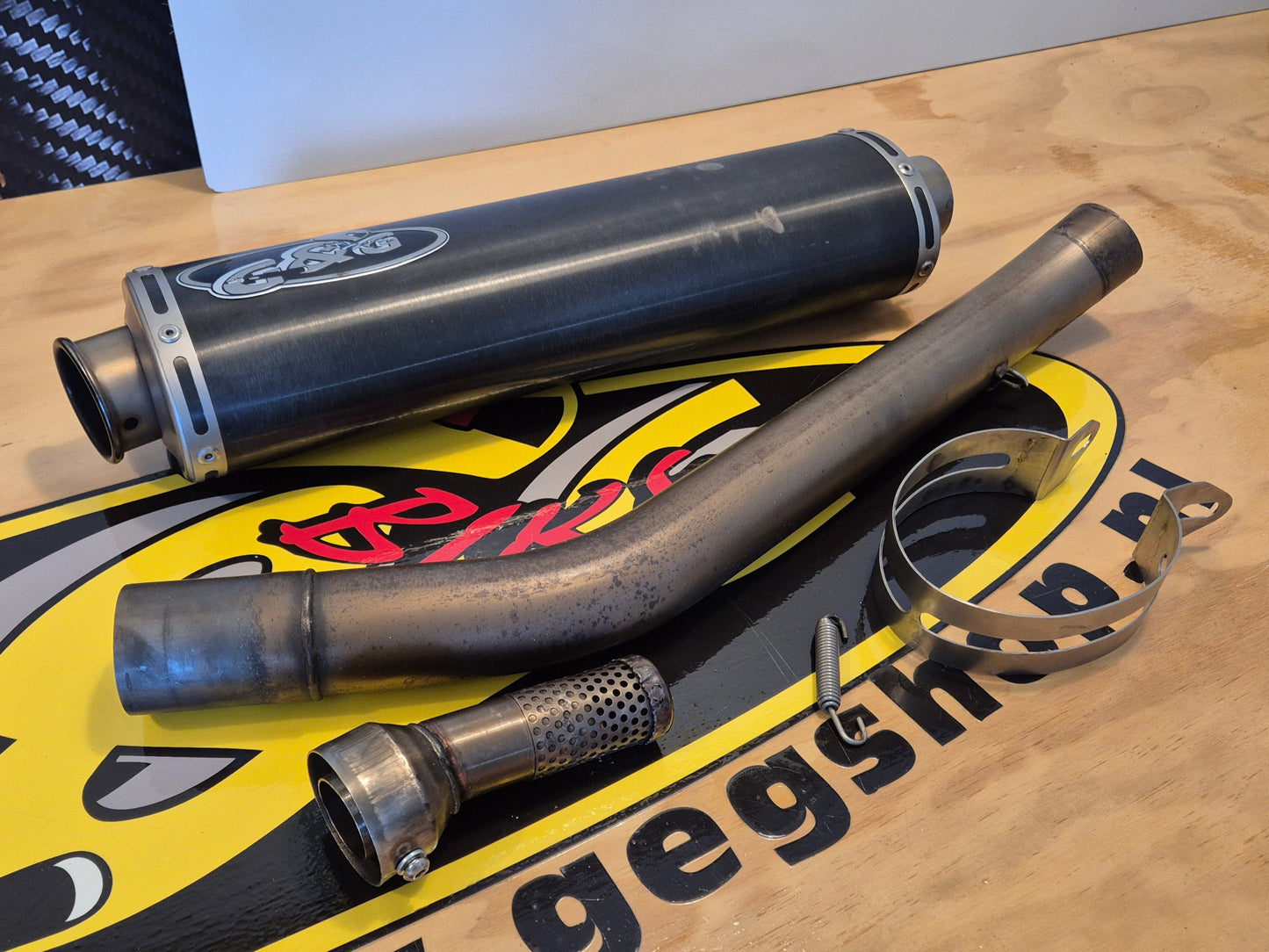 Gebruikte G&G uitlaat voor 2000 2001 Kawasaki Ninja ZX9R ZX-9R overzicht