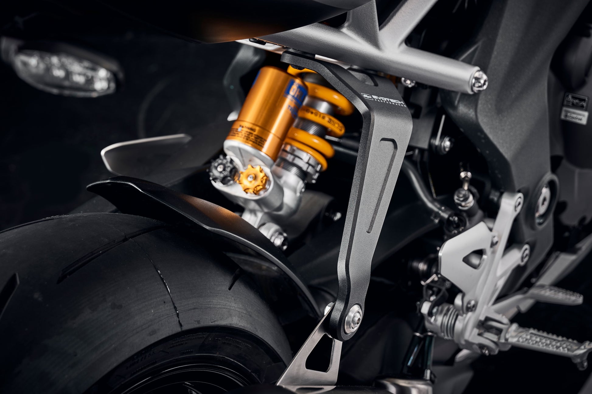 Uitlaatsteun Evotech Zwart Triumph Speed Triple 1200 RS (2025+)