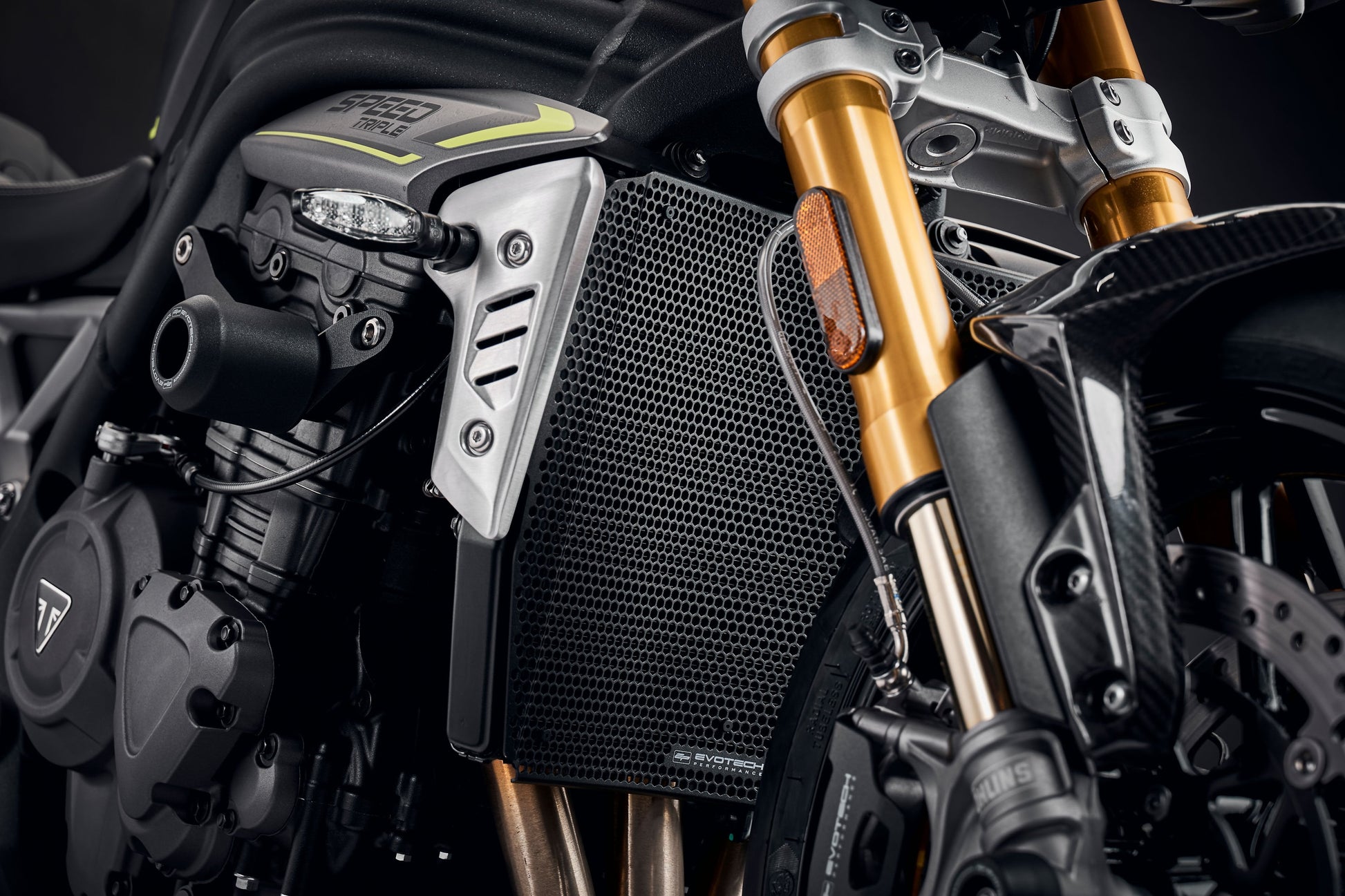 Radiatorcover Evotech (Zwart) - Triumph Speed Triple 1200 RS (2025+)