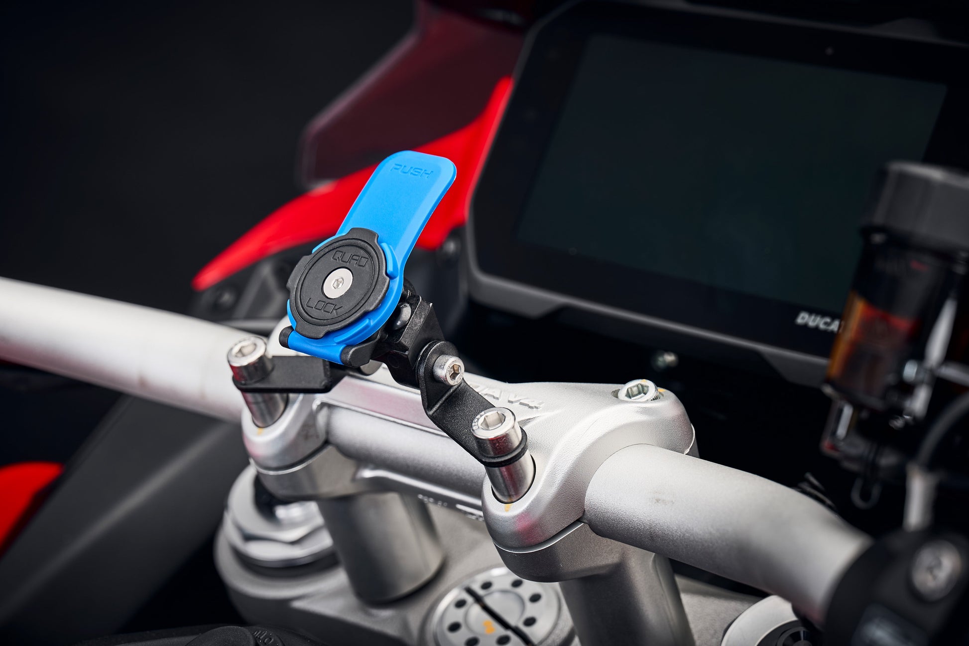 Navigatiesteun (stuurklemmontage) Evotech Performance voor Quad Lock - Ducati Multistrada V4 RS (2024+)