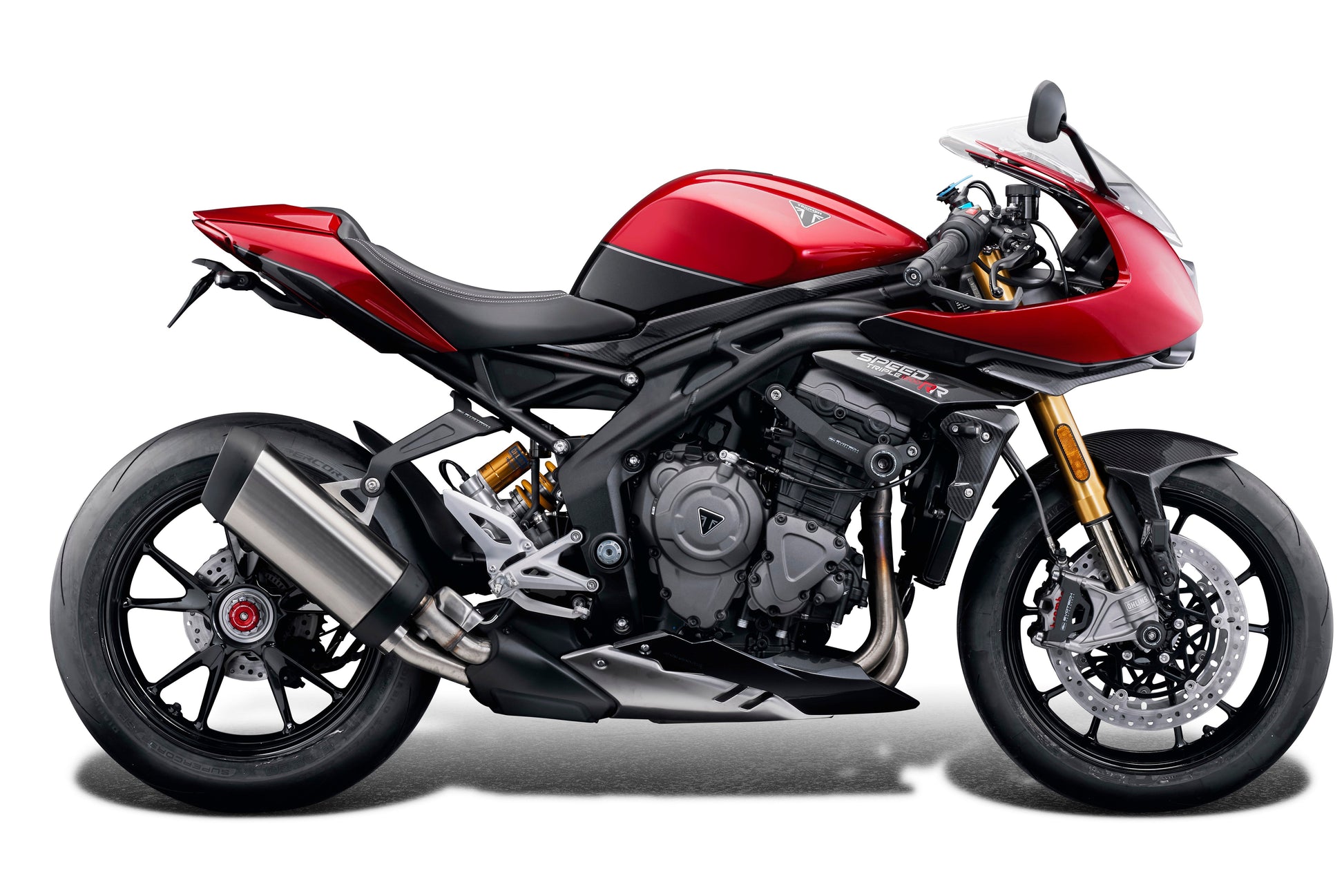 Evotech Triumph Speed Triple 1200 RR Black Uitlaatsteun (2022+)