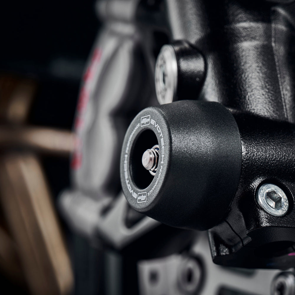 
                  
                    Evotech Front Spindle Bobbins - Triumph Street Triple R (2017 - 2019)
                  
                