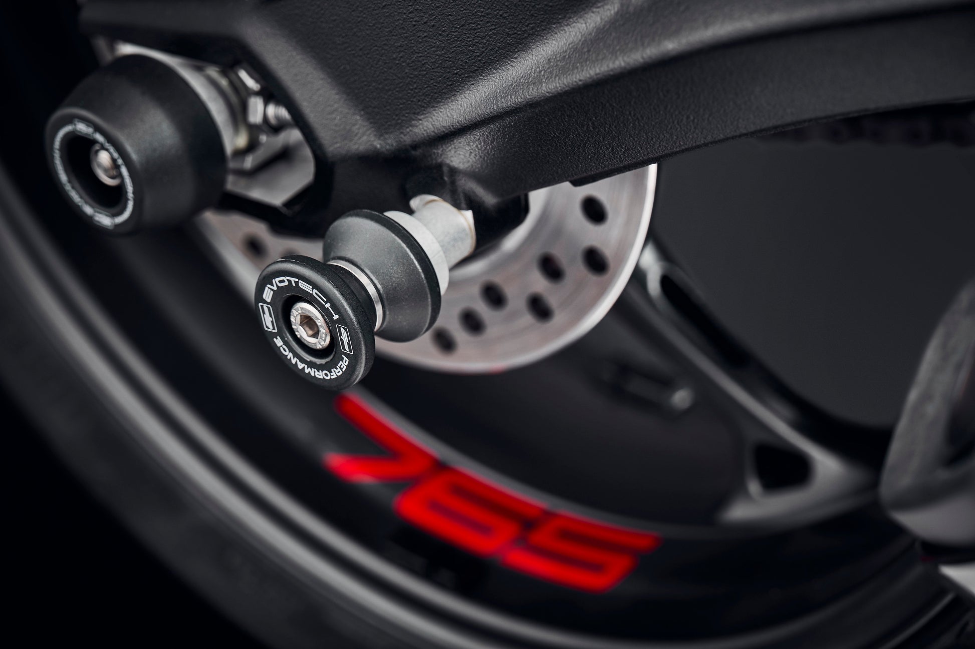 Evotech Paddock Stand Bobbins - Triumph Street Triple RS (2017-2019)
