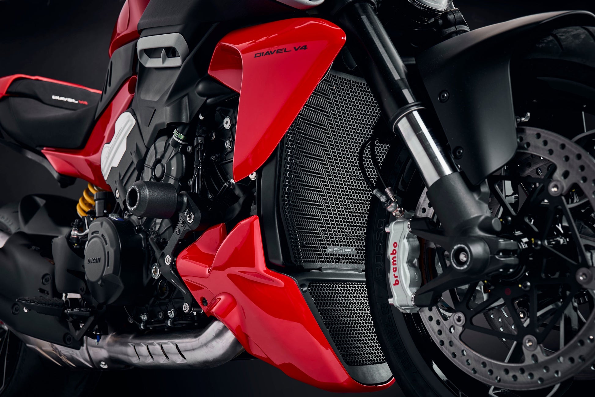 Evotech Ducati Diavel V4 RS Oliekoeler Beschermer (2025+)
