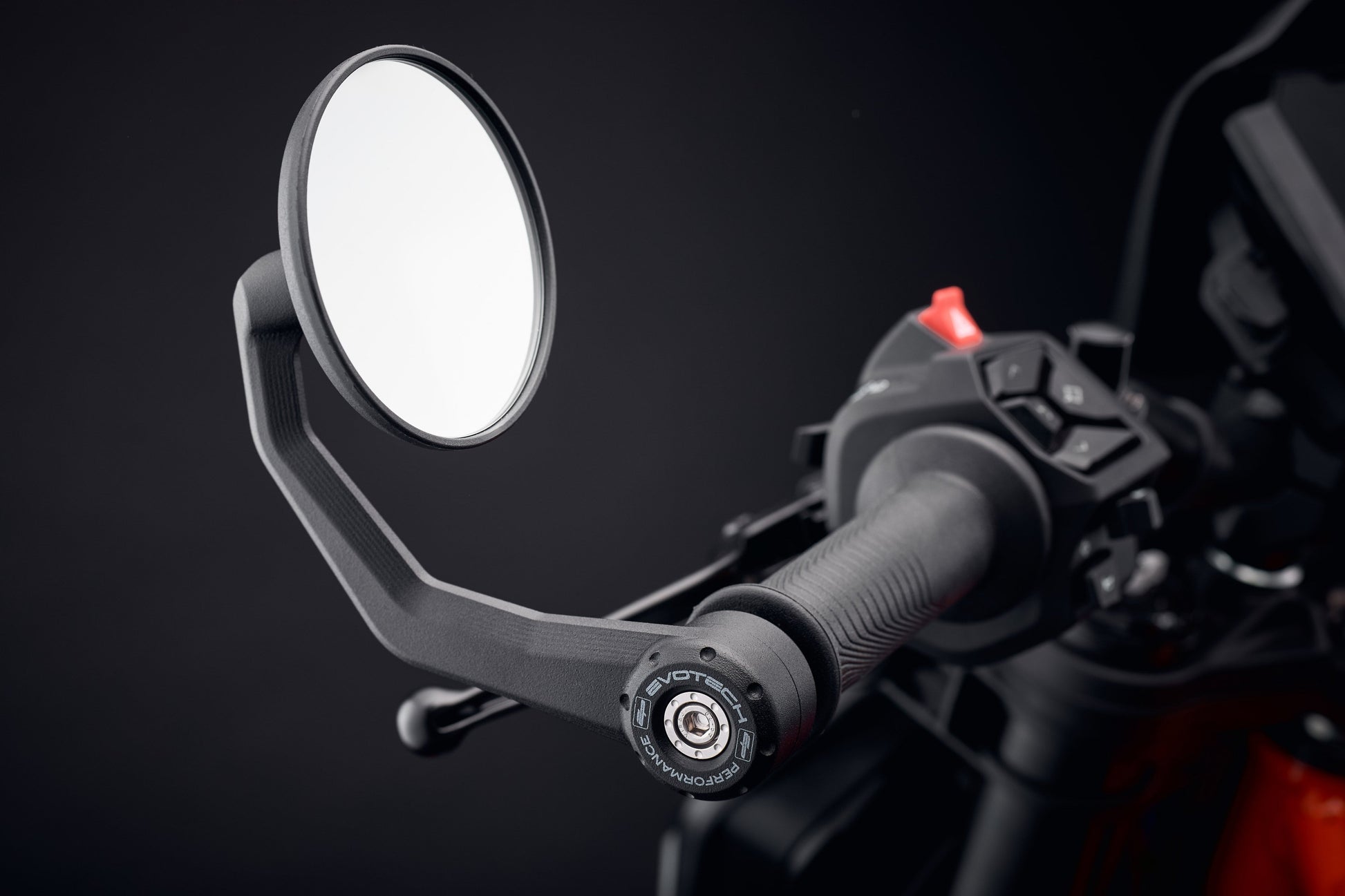 Evotech Bar End Spiegels incl. Remhendel Beschermer - KTM 390 Duke (2024+)