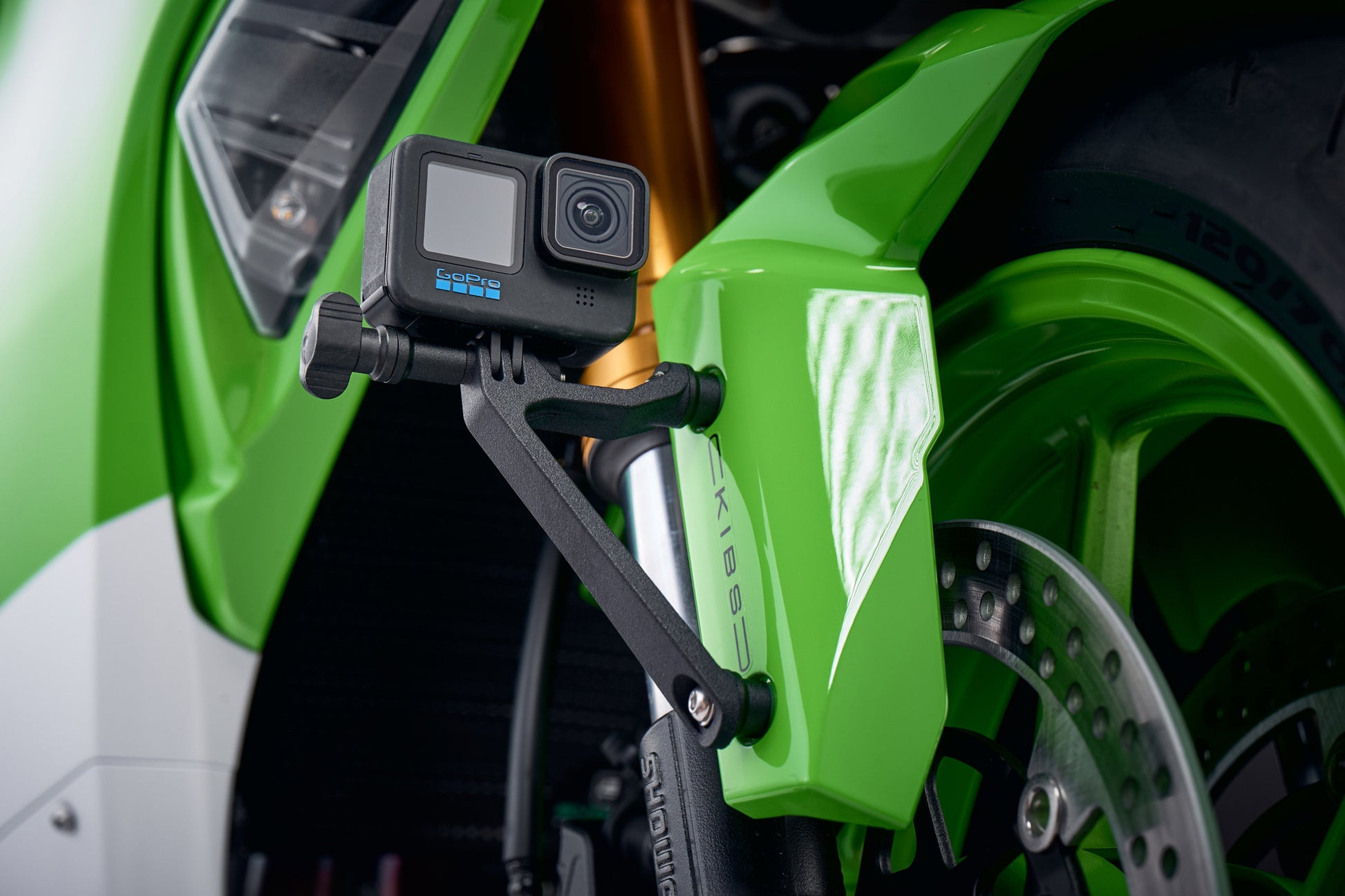 Evotech Action / Safety Camera Front Mudguard Mount - Kawasaki Ninja ZX-6R (2024+)