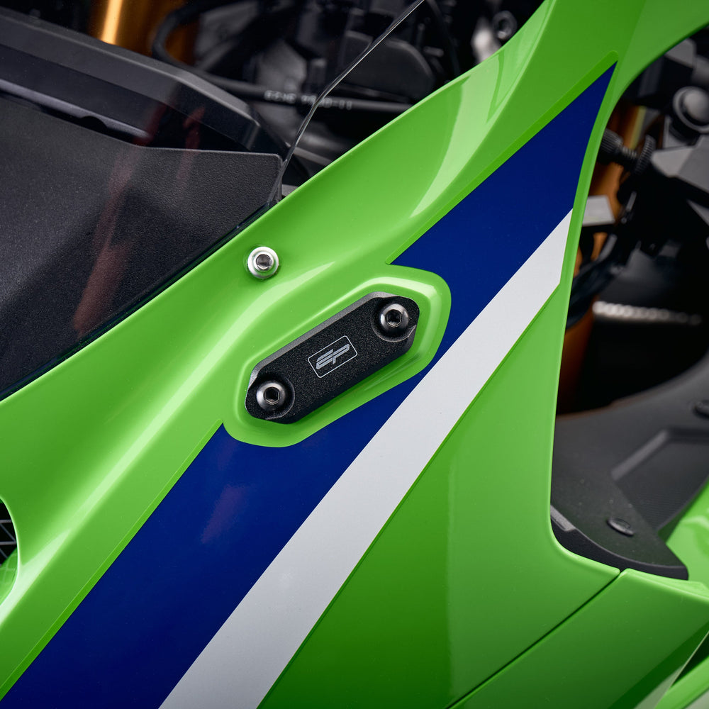 
                  
                    Evotech Mirror Blanking Platten - Kawasaki Ninja ZX -6r 40. Jubiläumsausgabe (2024+)
                  
                