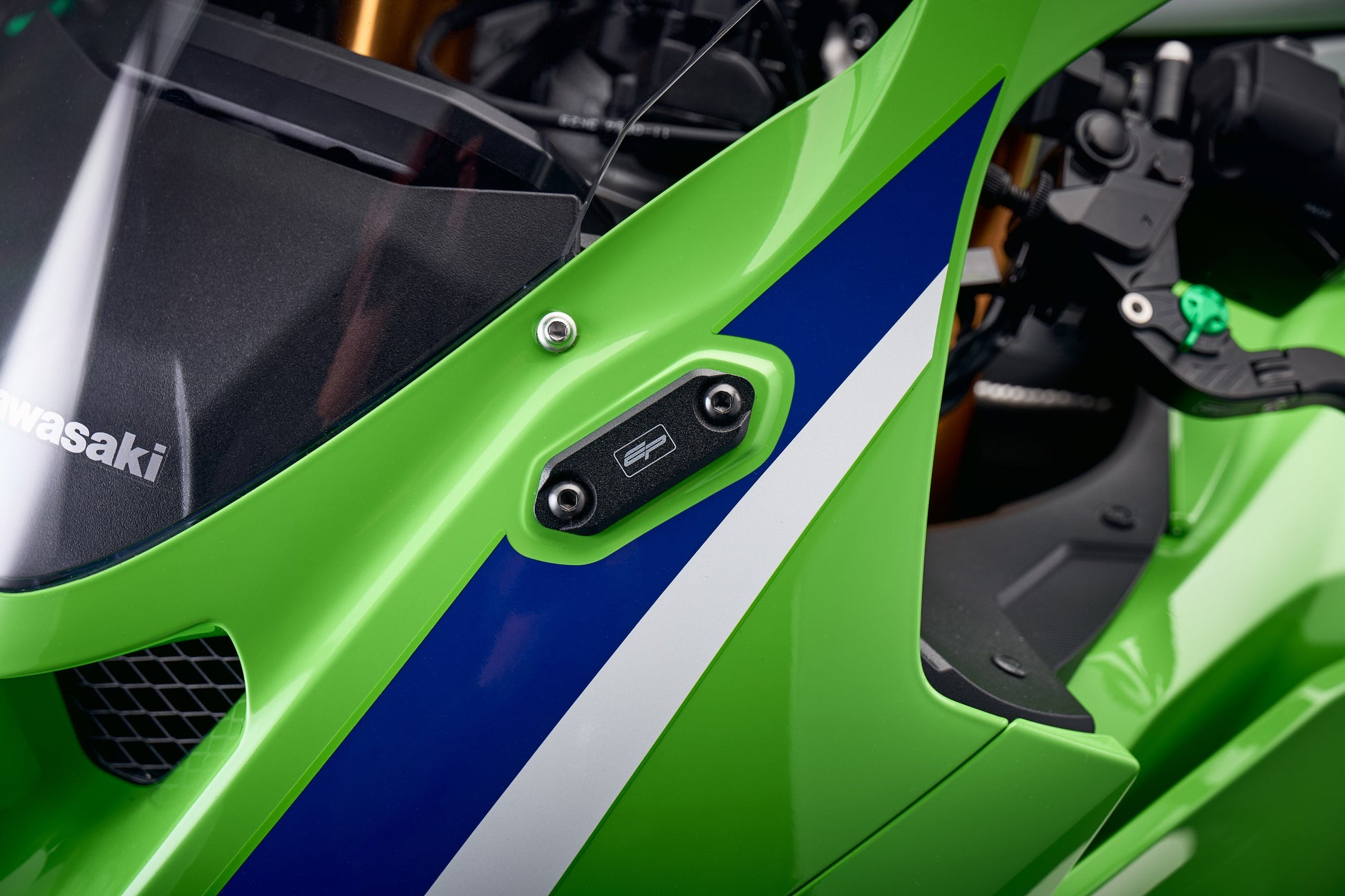 Evotech Mirror Blanking Plates - Kawasaki Ninja ZX-6R 40th Anniversary Edition (2024+)