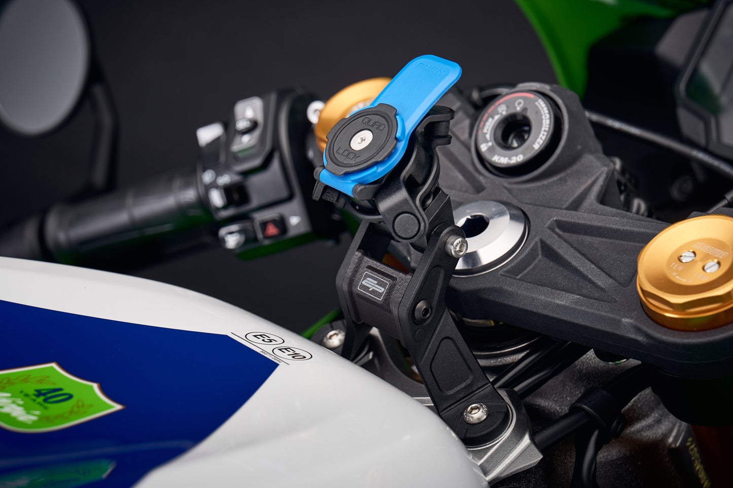 Evotech Quad Lock Sat Nav Mount - Kawasaki Ninja ZX -6R 40th Anniversary Edition (2024+)