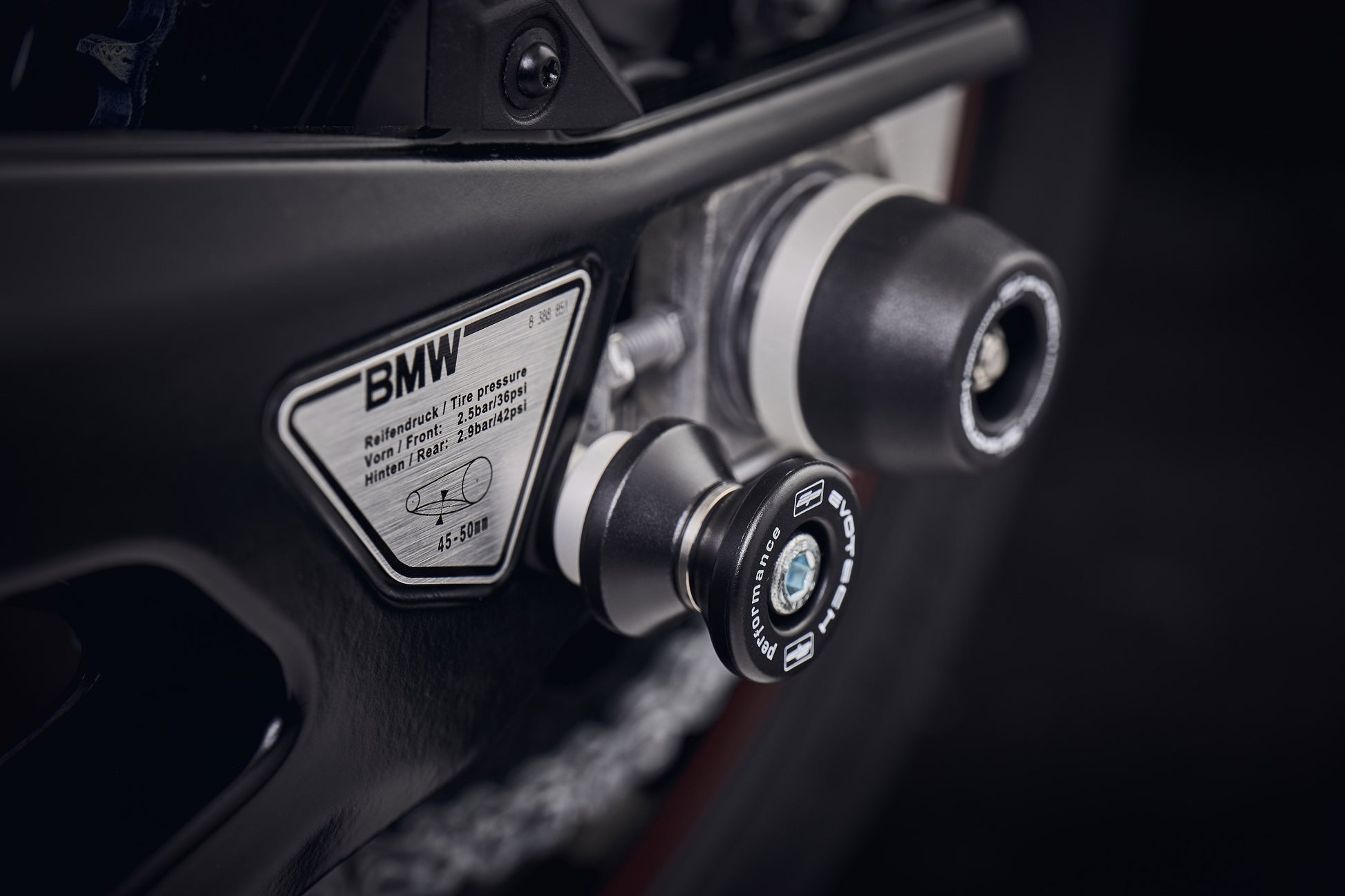 Evotech Paddock Stand Bobbins - BMW S 1000 RR (2012-2014)
