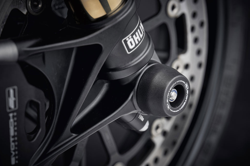 The EP Front Spindle Bobbin fitted precisely to the Ducati Diavel Carbon.