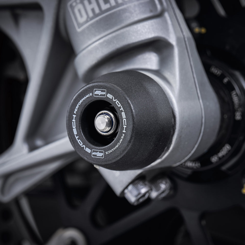 
                  
                    The precision fit of EP nylon bobbin to the front fork of the Ducati Multistrada V4 Pikes Peak.
                  
                