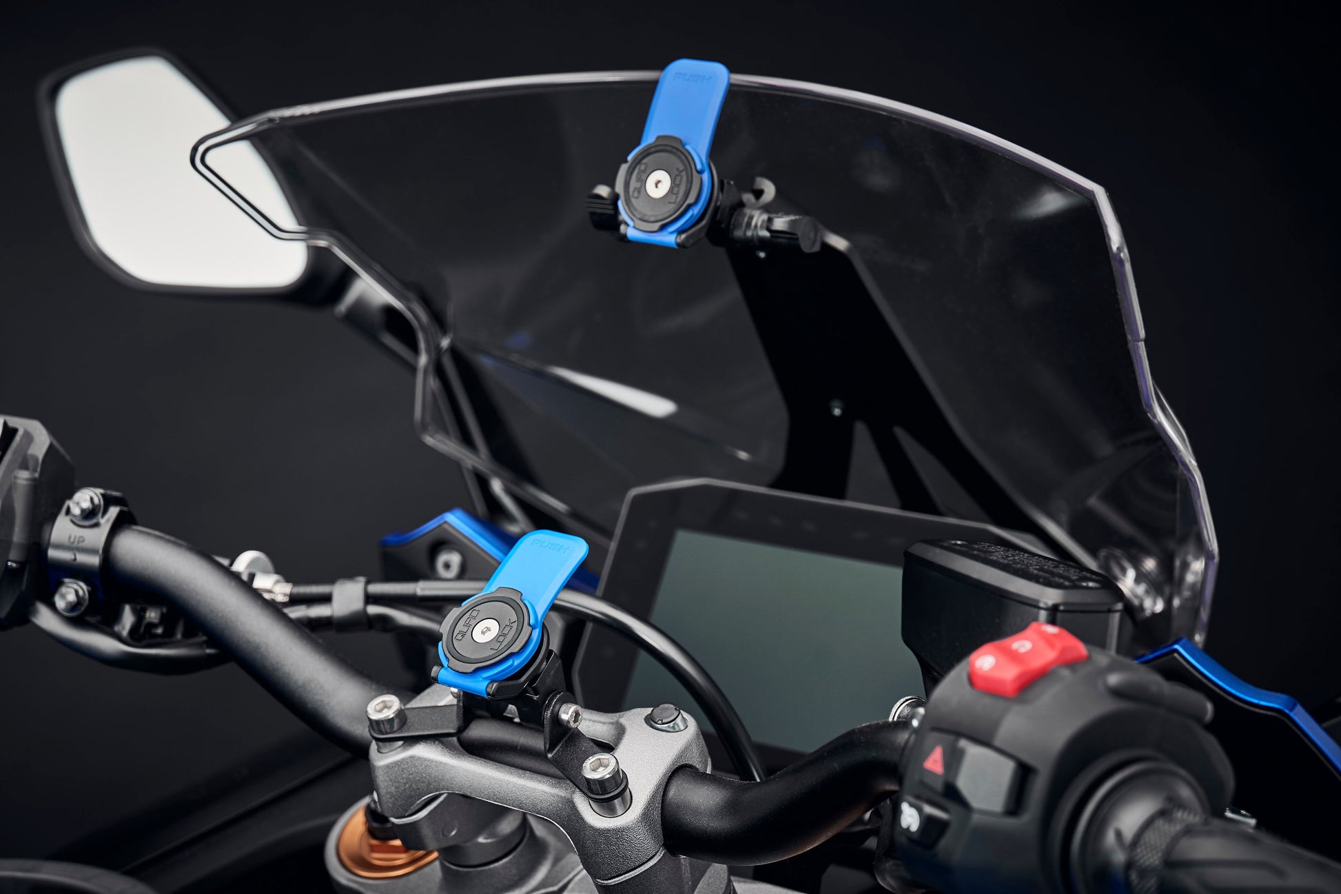 Navigatiesteun (stuurklemmontage) Evotech Performance voor Quad Lock - Suzuki GSX-S1000GX (2024+)
