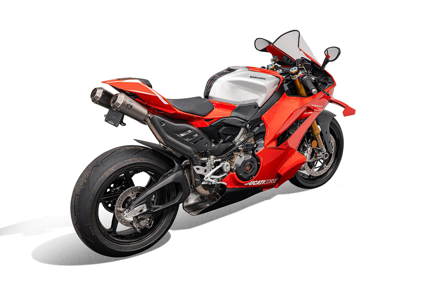 Verstelbare kentekenplaathouder Ducati Streetfighter V4 (2025+) For Akrapovic Titanium Full Race Exhaust System