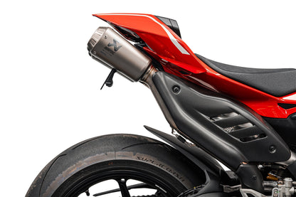 Verstelbare kentekenplaathouder Ducati Streetfighter V4 S (2025+) with Sequential Indicators For Akrapovic Titanium Full Race Exhaust System