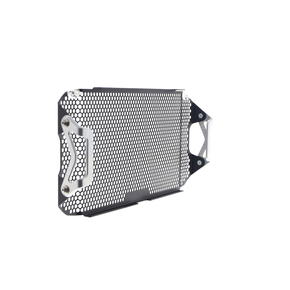 
                  
                    Rear angle view of EP Radiator Guard for Honda NC700X on white background
                  
                