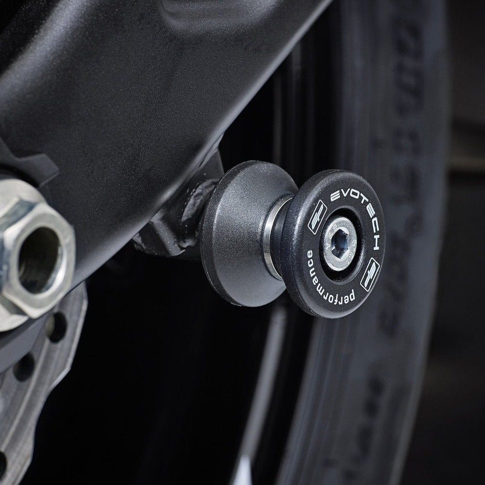 
                  
                    EP Paddock Stand Bobbins inserted into the swingarm of the Kawasaki Ninja 650 Tourer.
                  
                