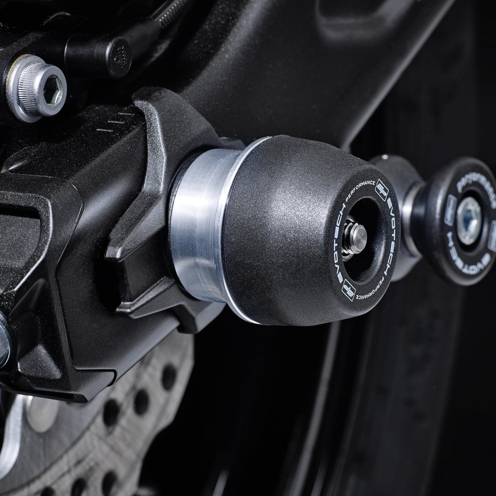 
                  
                    The EP spindle bobbin from EP Spindle Bobbins Kit for the Kawasaki Ninja 650 Performance is seamlessly attached to the swingarm for crash protection and is fitted near the EP Paddock Stand Bobbins.
                  
                