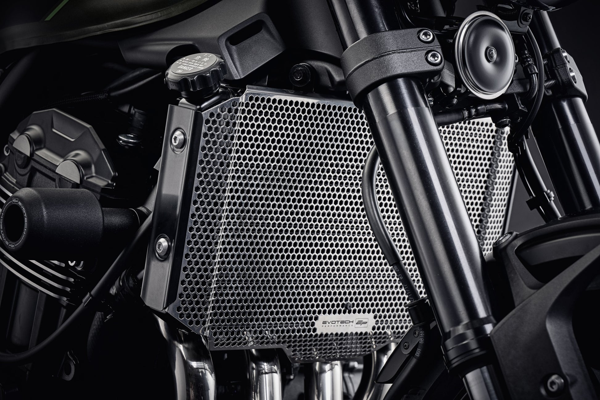 Evotech Kawasaki Z900RS Radiatorcover (2018 - 2020) (Stainless Steel)