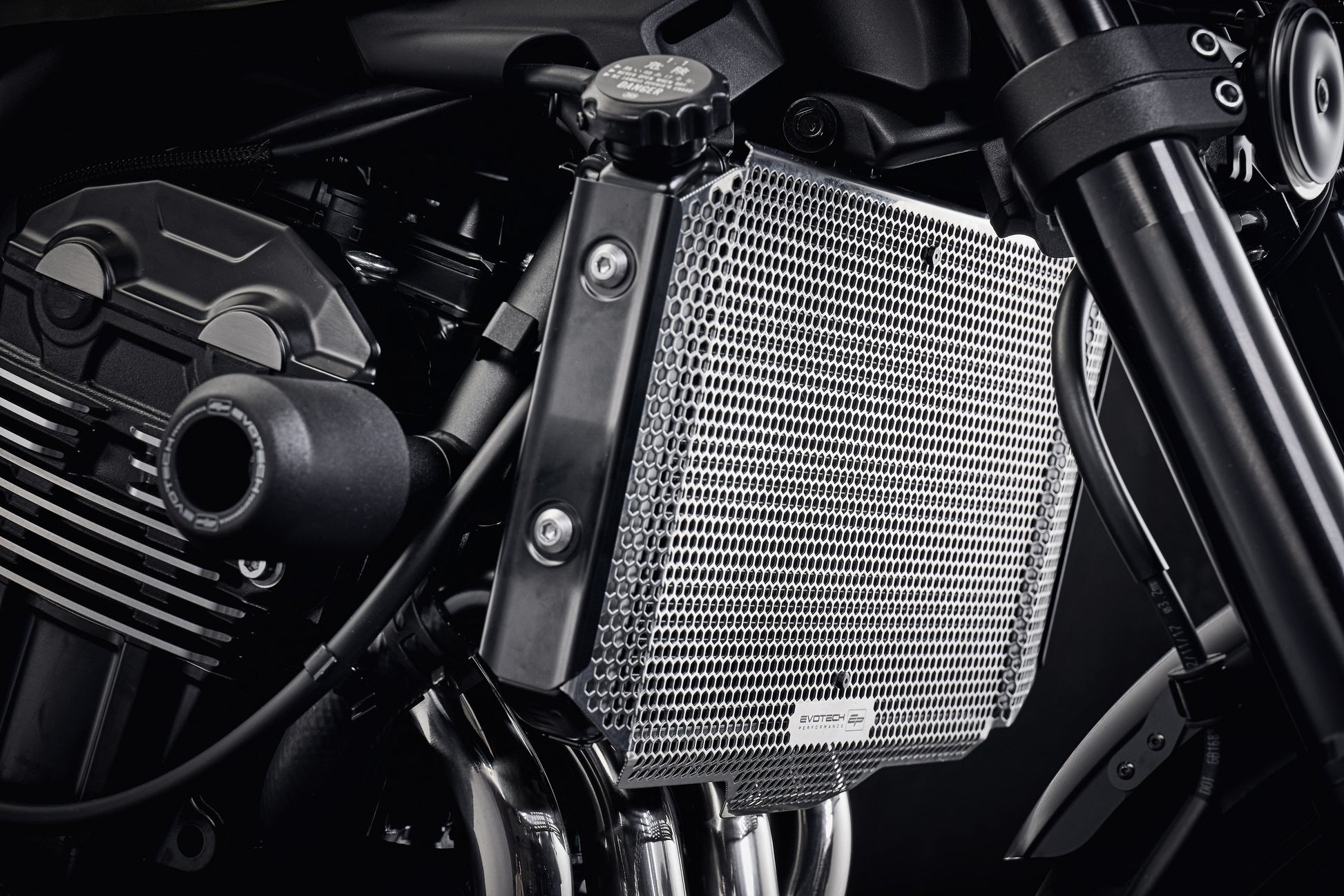 Evotech Kawasaki Z900RS Performance Radiatorcover (2018 - 2020) (Stainless Steel)