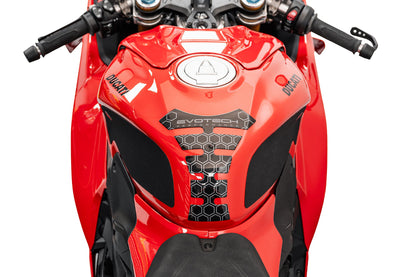 Evotech Performance Tankpad – Bescherming voor de benzinetank - Dark Grey Hexagon Pattern