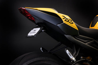Verstelbare kentekenplaathouder incl. V1 knipperlichten Evotech - Triumph Street Triple RS (2020-2022)