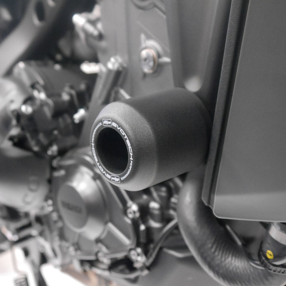 
                  
                    The right hand Evotech Crash Bobbin inserted into the motorcycle using the pre-existing mounting points.
                  
                