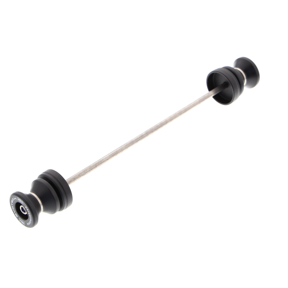 EP Paddock Stand Bobbins for the Ducati Scrambler Mach 2.0 comprises a spindle rod with EP’s signature nylon paddock stand bobbins either end with precision shaped aluminium spacer.