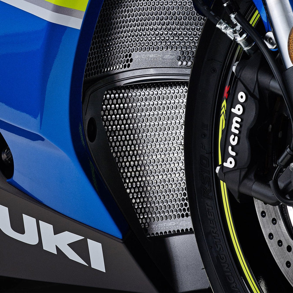 
                  
                    EP Oil Cooler Guard installed on the Suzuki GSX-R1000
                  
                