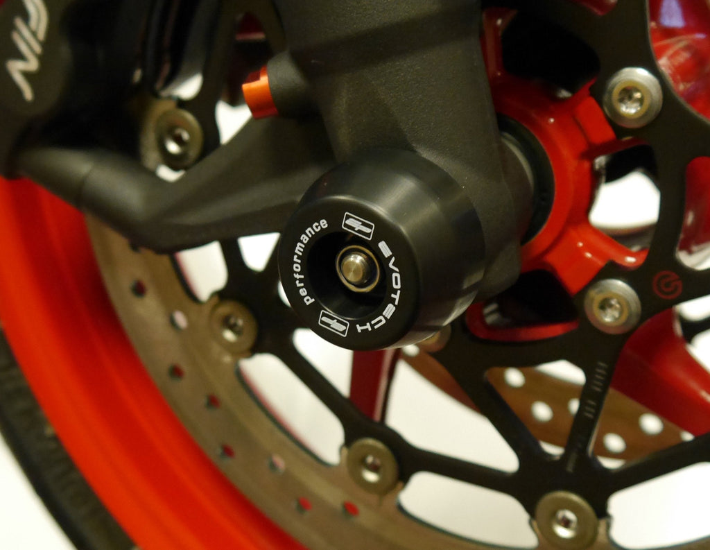 EVOTECH Front Spindle Bobbins - Triumph Street Triple R (2013-2016)