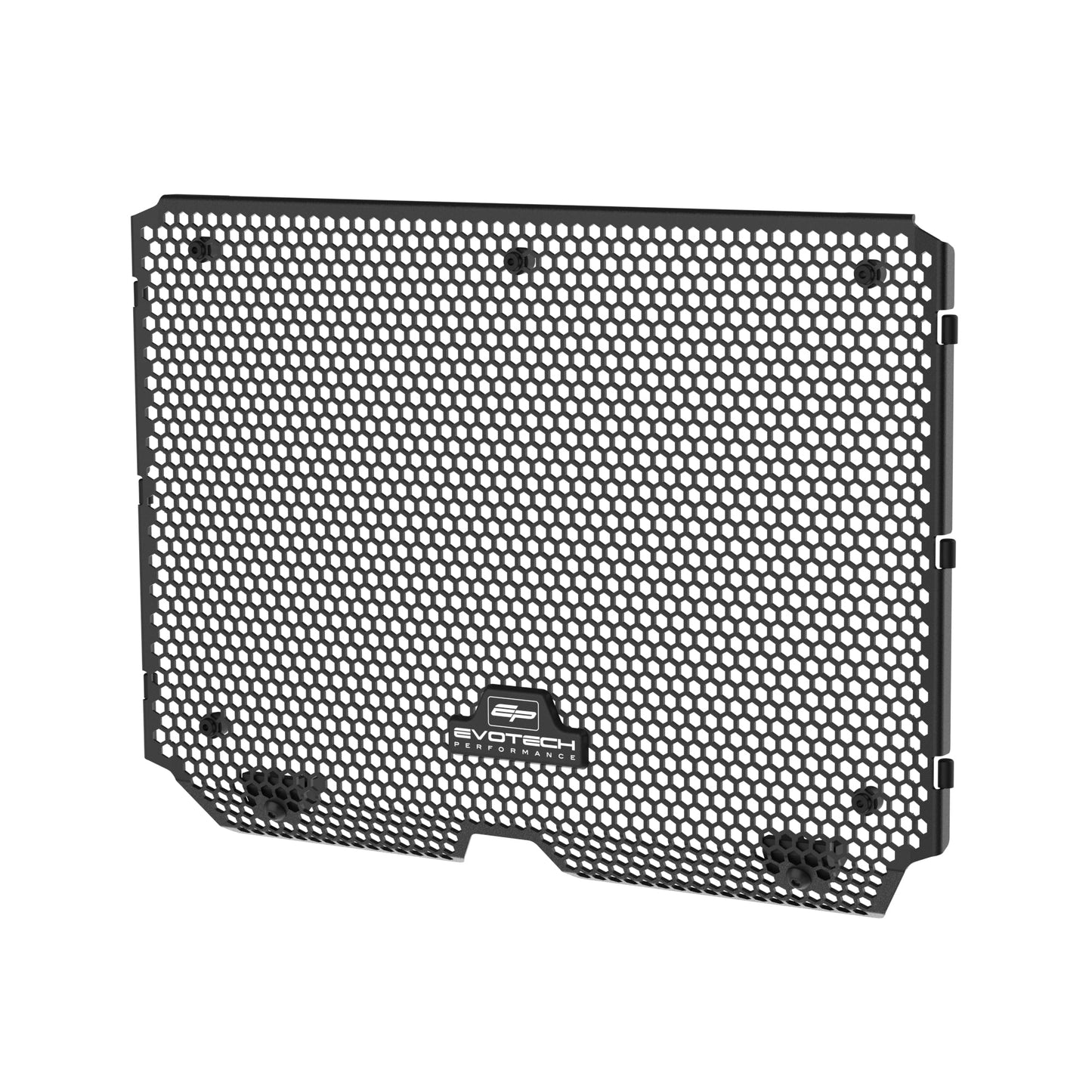 Evotech Radiator Guard for the Yamaha is precision shaped to accurately cover the motorcycle’s radiator. The EP hexagonal matrix of holes allows for maximum air flow to the radiator.