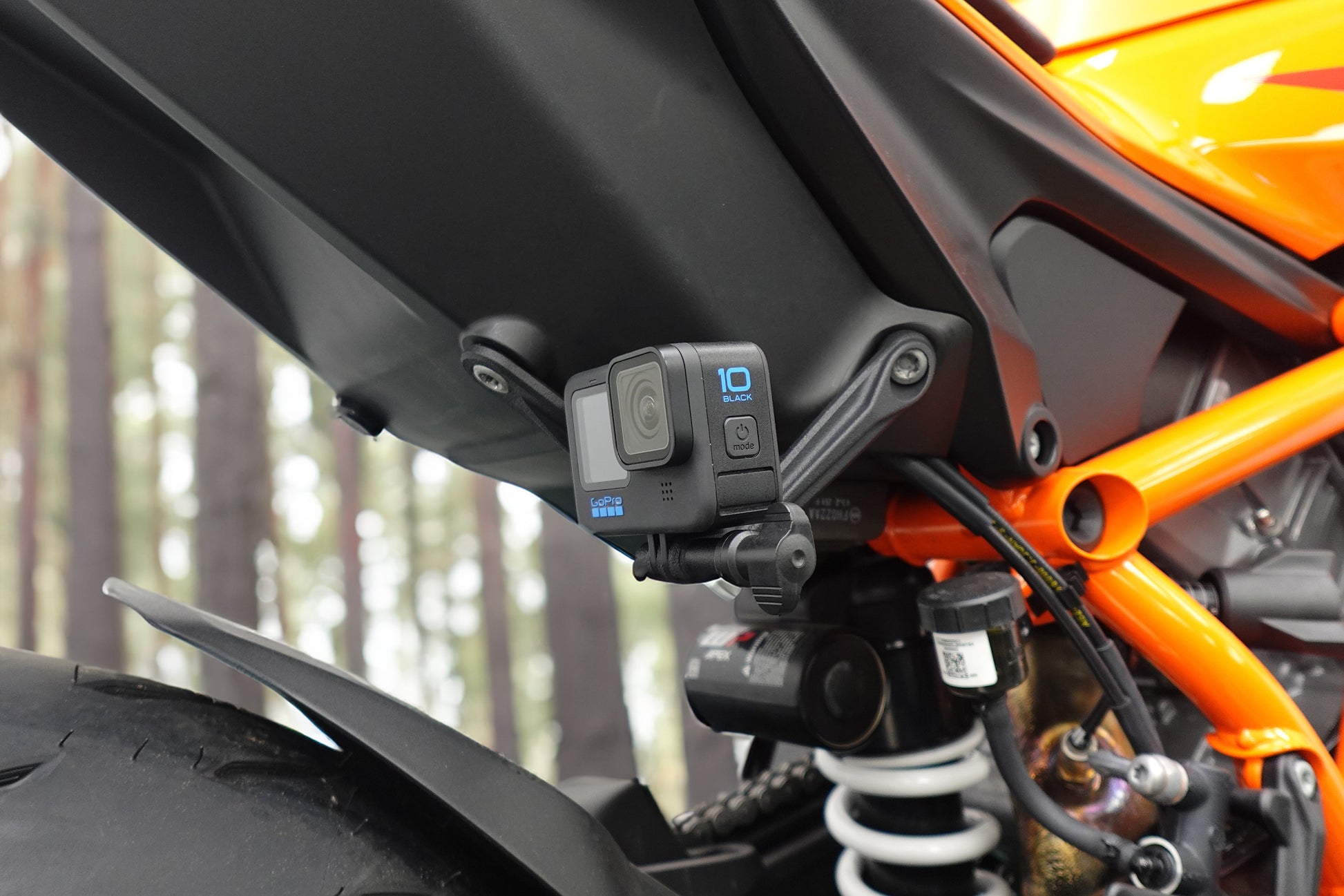 Evotech Footpeg Action Camera Montagesteun (achteruit gericht) - KTM 1290 Super Duke RR (2021+) (Right-hand Side)