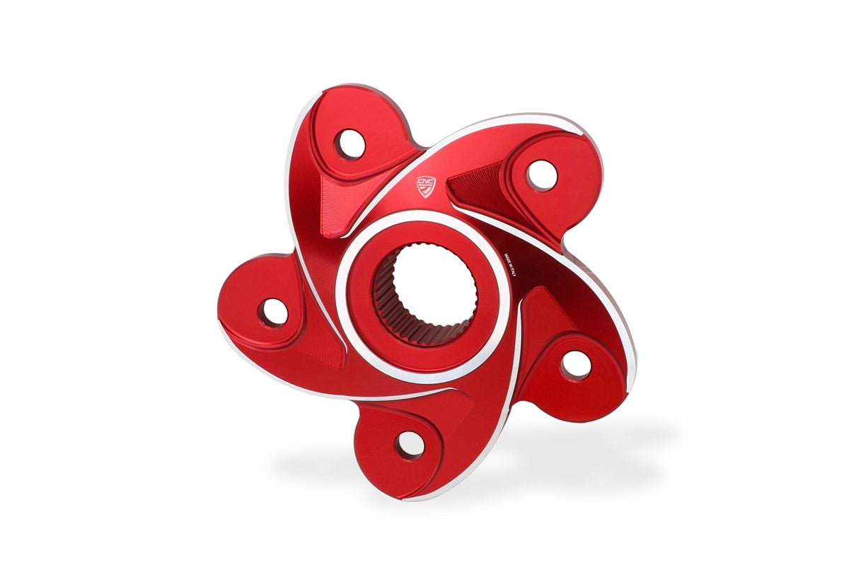 Achtertandwieldrager Bicolore - Ducati 996 (1998-2001) vooraanzicht rood-zilver