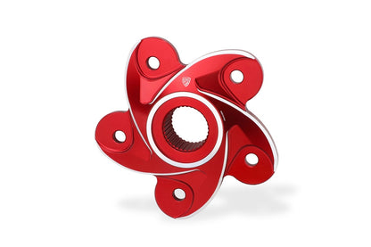 Achtertandwieldrager Bicolore - Ducati 996 (1998-2001) vooraanzicht rood-zilver