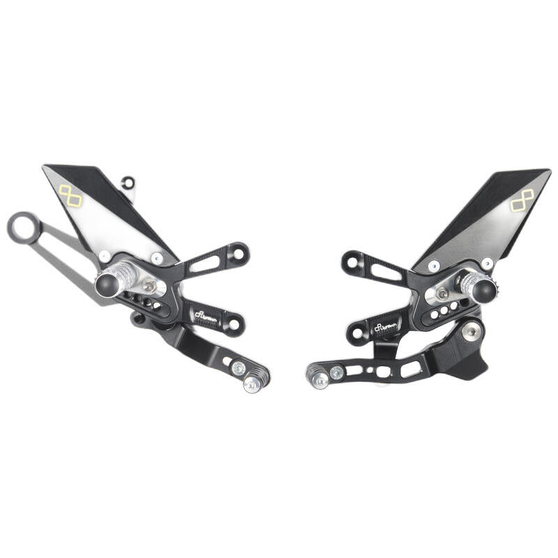 Adjustable Rear Set With Folding Foot Pegs and Reverse Shifting Aprilia RSV4 1100 Factory 2019+