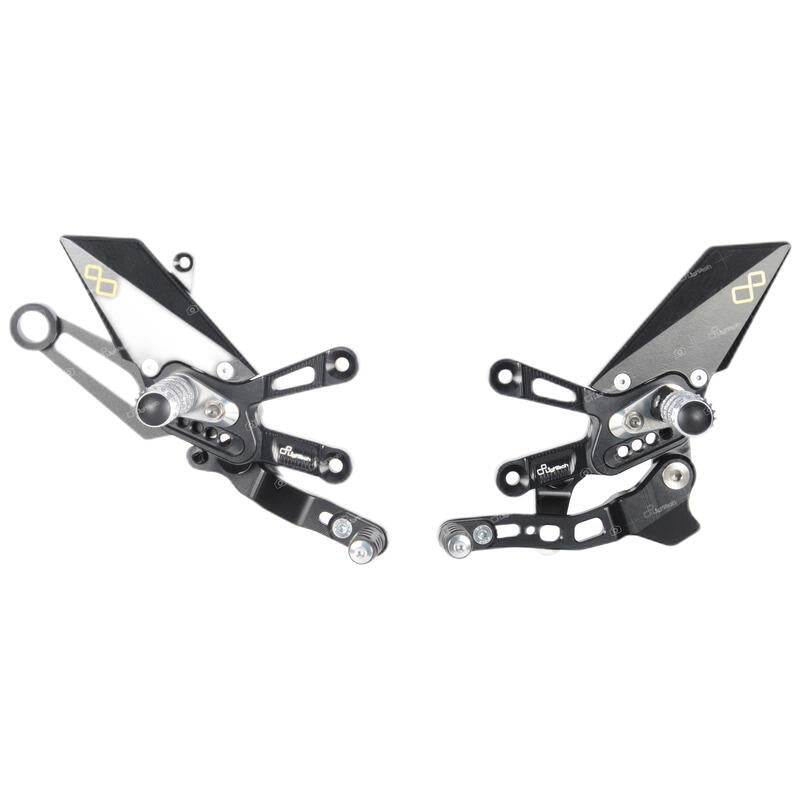 Adjustable Rear Set With Fixed Foot Pegs and Reverse Shifting Aprilia RSV4 1100 Factory 2019+