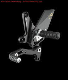 Justerbar bromslänk uppsättning med fällbara fotstöd Kawasaki Z900 Performance 2021-2024