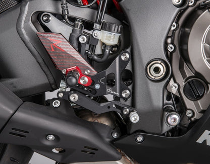 Verstelbare remschakelset met opklapbare voetsteunen Kawasaki ZX-10R 2011-2015