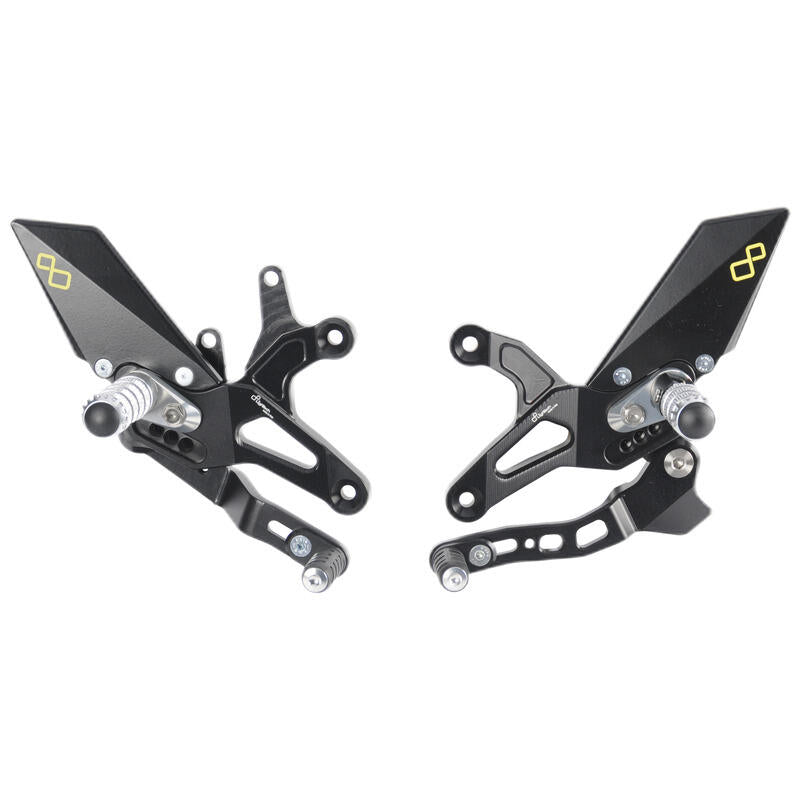 Adjustable Rear Set With Fixed Foot Pegs and Reverse Shifting Kawasaki ZX6R Performance 2019+