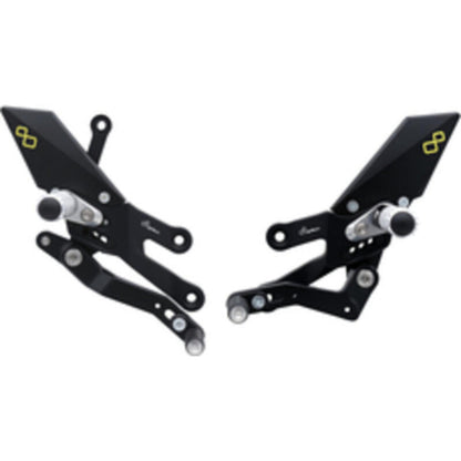 Verstelbare remschakelset met opklapbare voetsteunen Yamaha R7 2022-2025