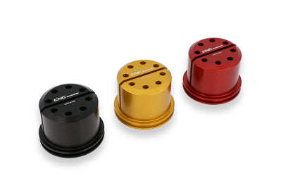 Balhoofd moer CNC Racing Ducati 1098S (2007-2009) overzicht beschikbare kleuren zwart rood goud