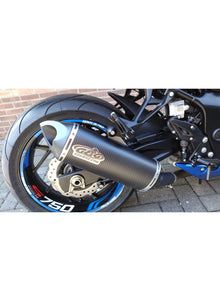 G&G Big Oval slip-on exhaust GSX-S750 2015+