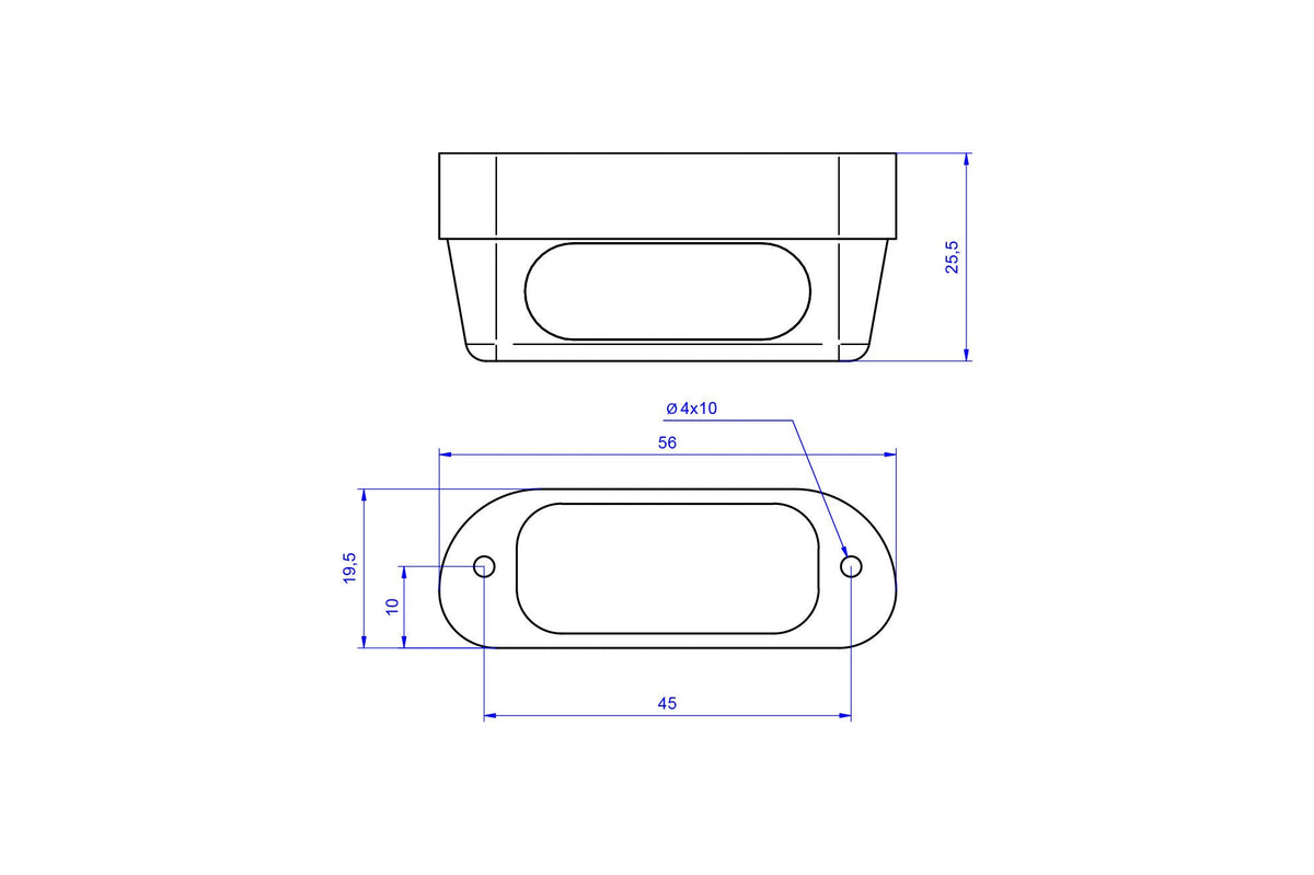 LED License Plate Light PRO afmetingen