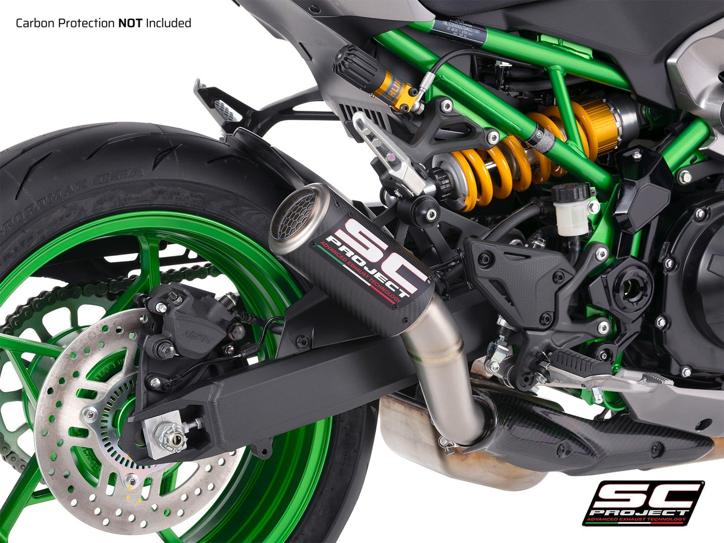 CR-T carbon uitlaatdemper (EURO5+) Kawasaki Z900 (2025+)
